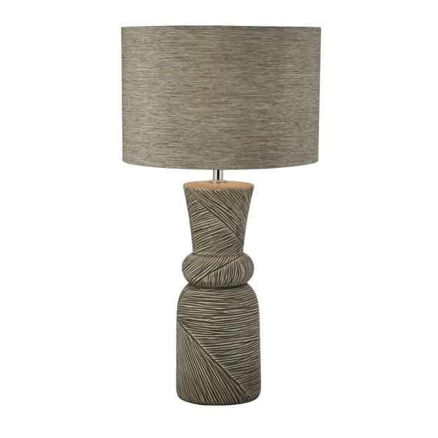 Searchlight Lillianne - lampe à poser - Ø 30 x 57 cm - gris