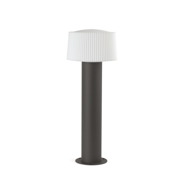 Faro Muffin - lampe de jardin - Ø 20 x 55,9 cm - IP44 - gris foncé