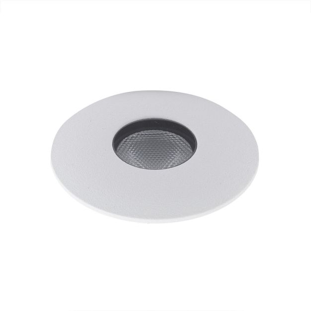 Nova Luce Bang - spot extérieur au sol - Ø 37 mm, 32 mm encastrable - 1W LED incl. - IP67 - blanc