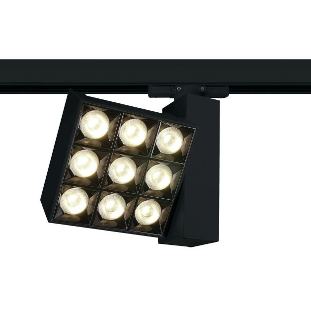 ONE Light Mirror Square - spot sur rail - système de rail triphasé - 11,9 x 11,9 x 14,8 cm - 30W LED incl. - noir