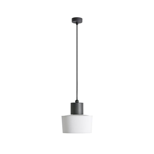 Faro Muffin - lampe suspendue - Ø 22 x 155 cm - IP44 - gris foncé