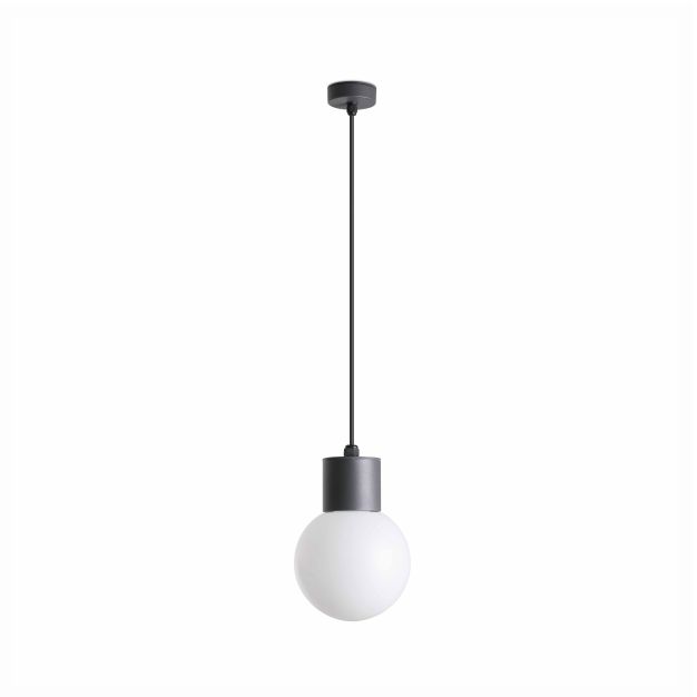 Faro Moon - lampe suspendue - Ø 18 x 153,5 cm - IP44 - gris foncé