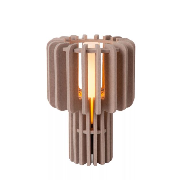 Lucide Rollo - lampe à poser - Ø 24 x 35 cm - taupe