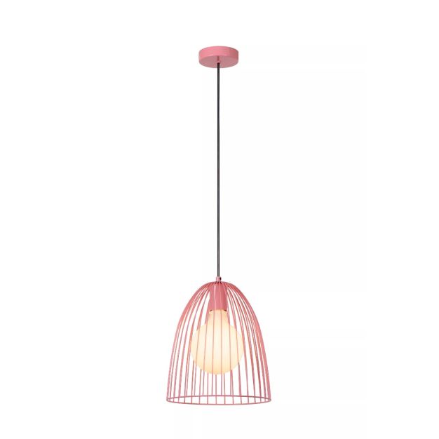 Lucide Macarons - lampe suspendue - Ø 24,5 x 163 cm - rose