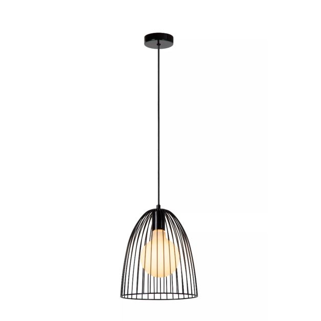 Lucide Macarons - lampe suspendue - Ø 24,5 x 163 cm - noir