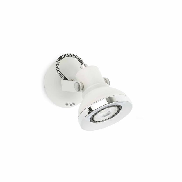 Faro Ring - spot en saillie 1L - 8,5 x 13,5 x 10 cm - blanc mat