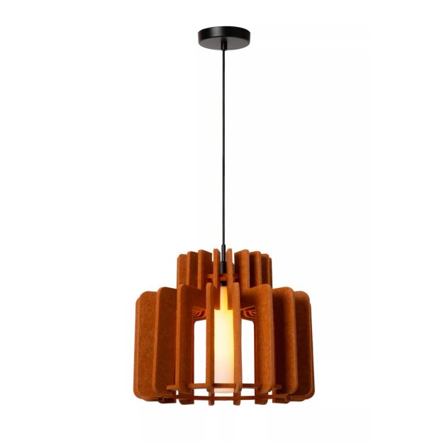 Lucide Rollo - lampe suspendue - Ø 40 x 150 cm - terre cuite