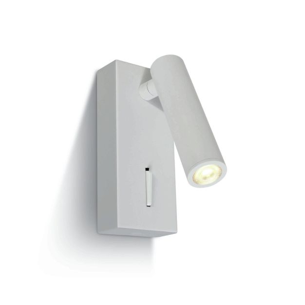 ONE Light Reading Spots - applique murale avec interrupteur - 5 x 2,5 x 12 cm - 3W LED incl. - blanc