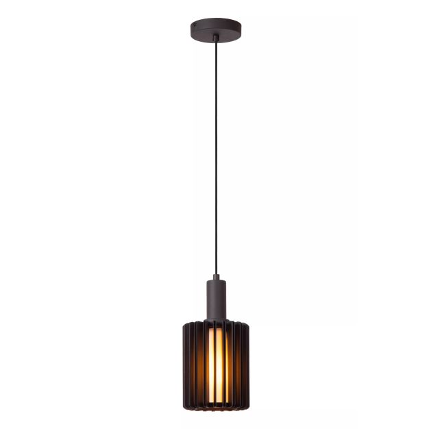 Lucide Lambres - lampe suspendue - Ø 15 x 164 cm - noir