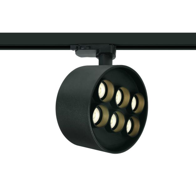 ONE Light Dark Light Tubes - spot sur rail - système de rail triphasé - Ø 13,5 x 7,7 cm - 36W LED incl. - noir