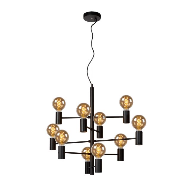 Lucide Leanne - lampe suspendue - 75 x 49 x 190 cm - noir