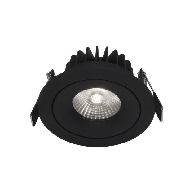 Nova Luce Lazio - spot encastrable - Ø 92 mm, Ø 82 mm encastrable - IP54 - noir