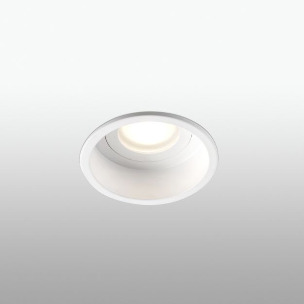 Faro Hyde - spot encastrable - Ø 89 mm, Ø 83 mm encastrable - IP44 - blanc mat