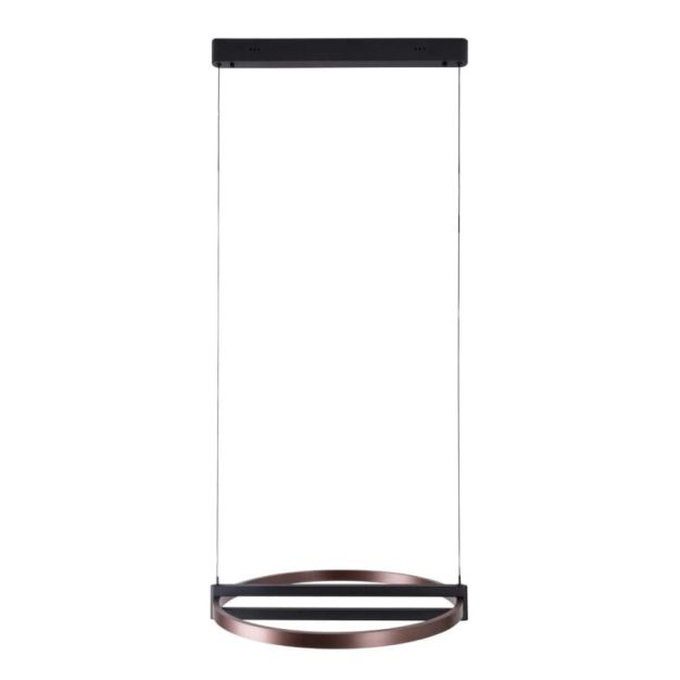 Maxlight Singapour - lampe suspendue - Ø 63 x 145 cm - 48W LED incl - noir et café