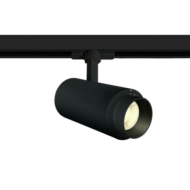 ONE Light Zoomable - spot sur rail - système de rail triphasé - Ø 9 x 20 cm - 30W LED incl. - noir - couleur de lumière blanc chaud