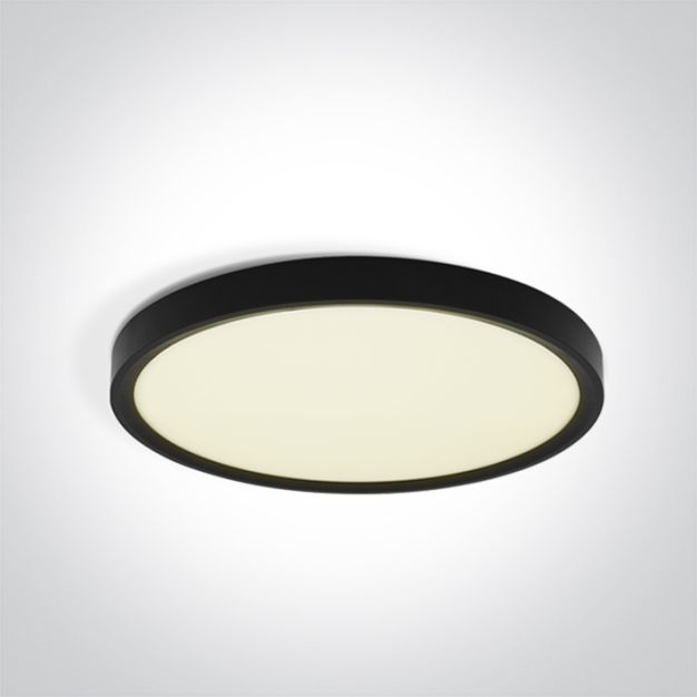 ONE Light Plafo - plafonnier - Ø 30 x 2,5 cm - 24W LED incl. - noir