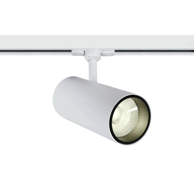 ONE Light COB Cylinder - spot sur rail avec COB LED - système de rail triphasé - Ø 9 x 20 cm - 30W LED incl. - blanc - couleur de lumière blanche