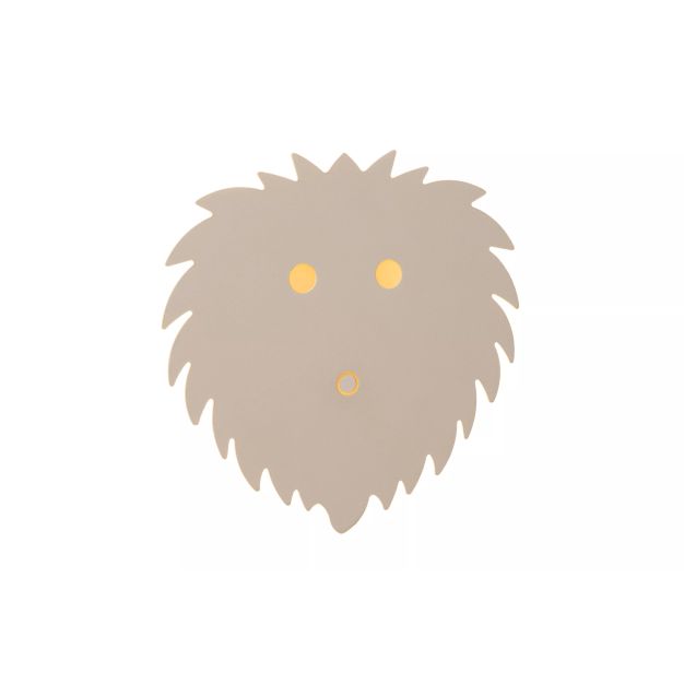 Lucide Charlie Lion - applique murale - 20 x 4,2 x 20 cm - 7W LED dimmable incl - beige