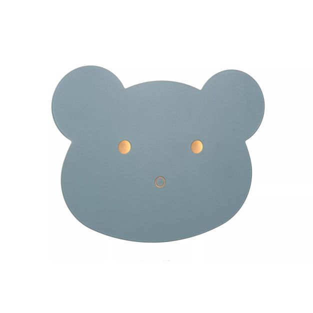 Lucide Charlie Bear - applique murale - 26 x 4,2 x 20 cm - 7W LED dimmable incl - bleu