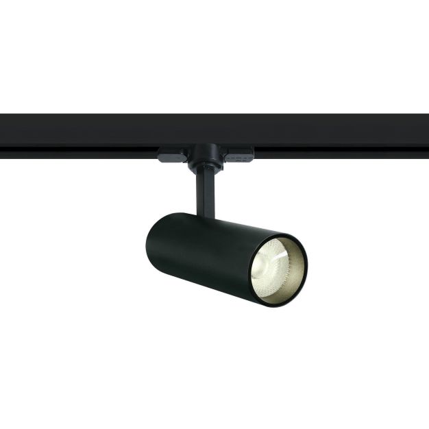 ONE Light COB Cylinder - projecteur sur rail avec COB LED - système de rail triphasé - Ø 5,5 x 14,7 cm - 10W LED incl. - noir - blanc couleur de lumière