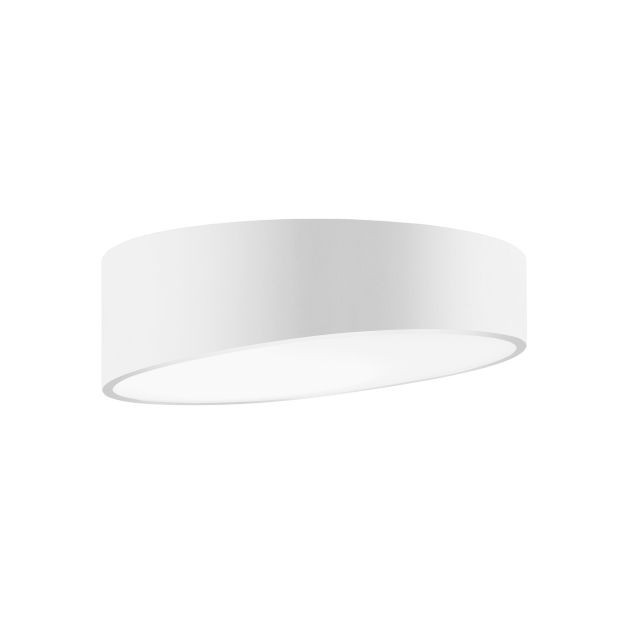 Nova Luce Maggio - plafonnier - Ø 50 x 12 cm - 60W LED incl. - blanc sable et blanc mat