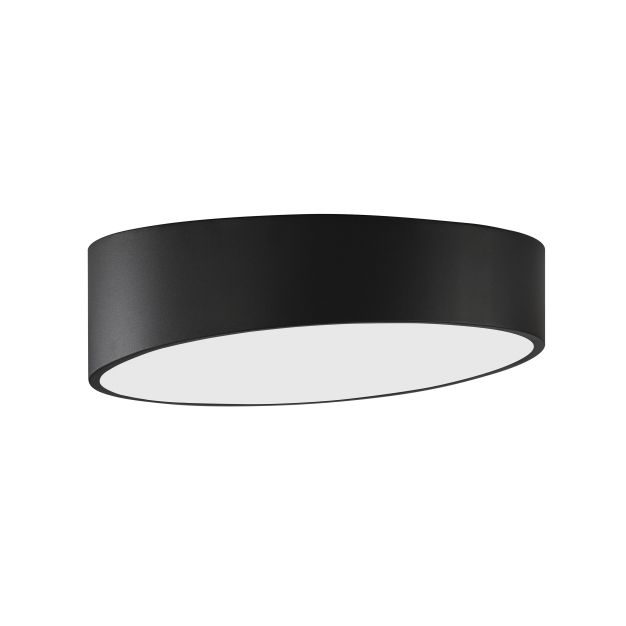 Nova Luce Maggio - plafonnier - Ø 40 x 12 cm - 30W LED incl. - noir sable et blanc mat