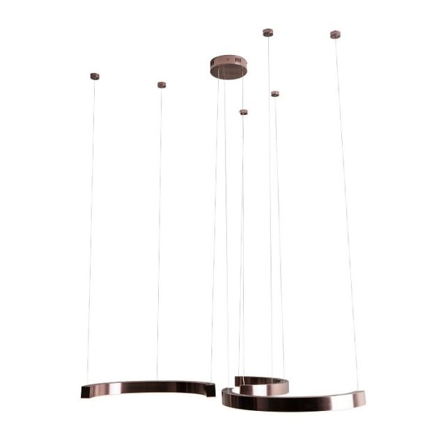 Maxlight Lotus - lampe suspendue - Ø 135 x 180 cm - 40W LED dimmable incl - bronze brossé