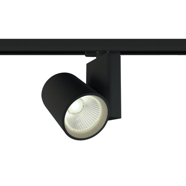 ONE Light COB Track Spot - spot sur rail avec COB LED - système de rail triphasé - Ø 10 x 14 cm - 42W LED incl. - noir - couleur de lumière blanche