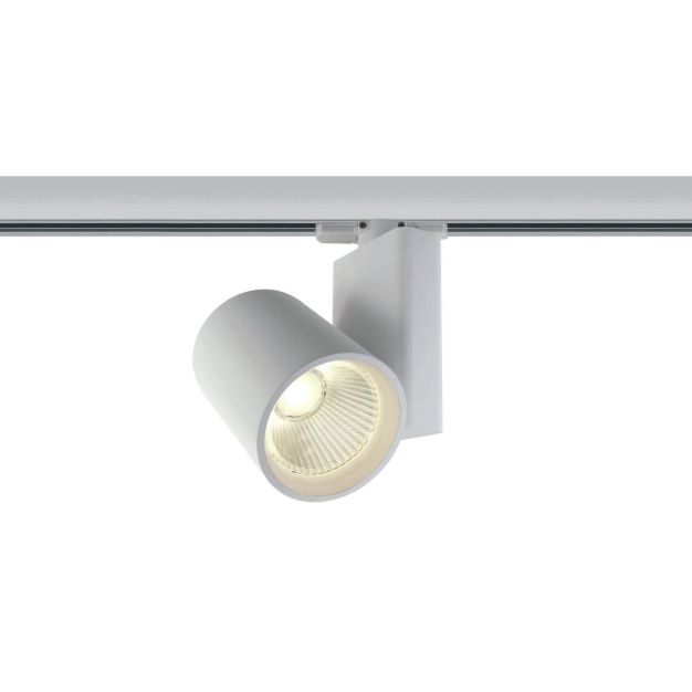 ONE Light COB Track Spot - spot sur rail avec COB LED - système de rail triphasé - Ø 9 x 14 cm - 30W LED incl. - blanc - couleur de lumière blanc chaud