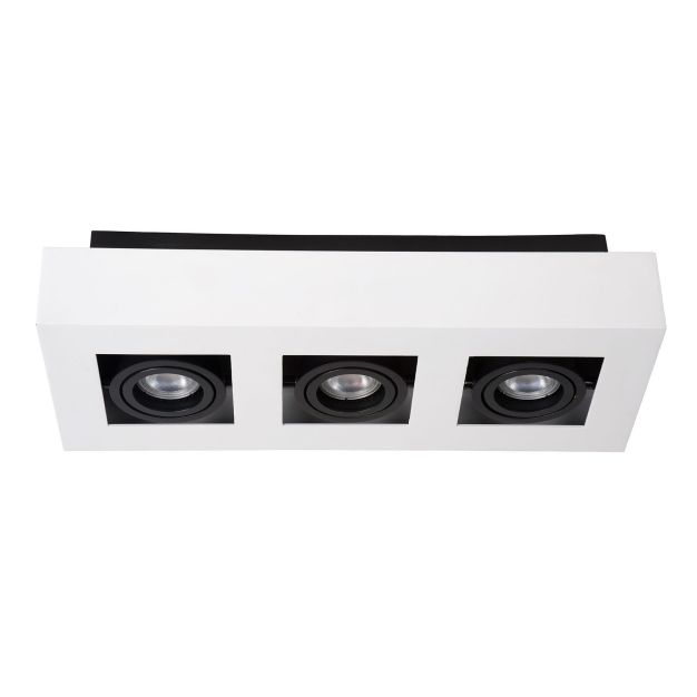 Lucide Xirax - spot en saillie - 36 x 14 x 8,8 cm - 3 x 5W LED dimmable incl - dim to warm - white