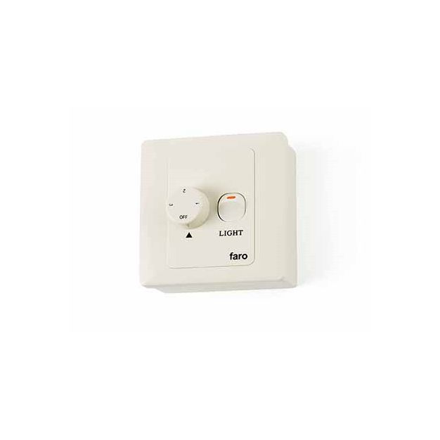 Faro Wall Control - interrupteur pour ventilateurs - 9 x 9 x 4 cm - blanc