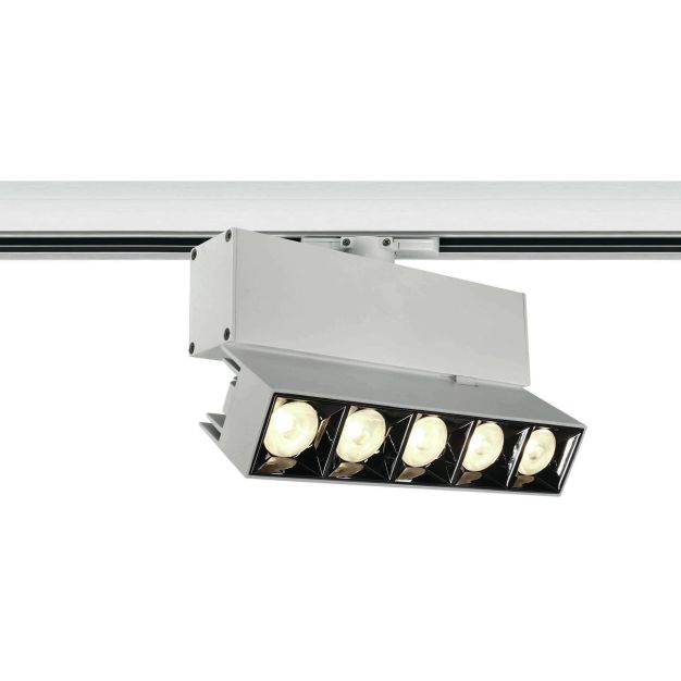 ONE Light Mirror Square - spot sur rail - système de rail triphasé - 19,3 x 5,4 x 5,4 cm - 20W LED incl. - blanc