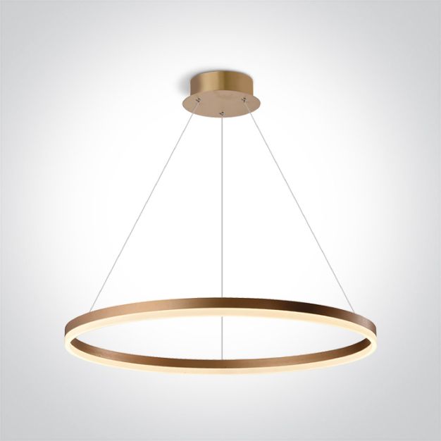 ONE Light Rings - lampe suspendue - Ø 80 x 150 cm - 60W LED incl. - laiton