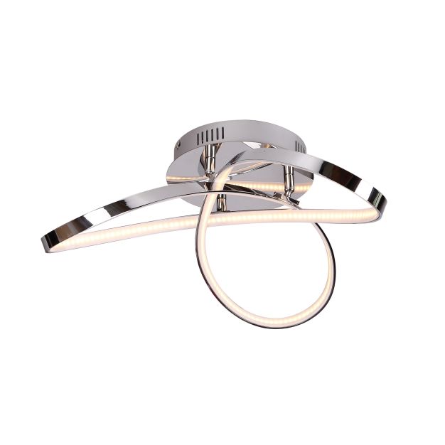 Maxlight Infinity - plafonnier - Ø 51 x 18 cm - 25W LED incl. - chrome