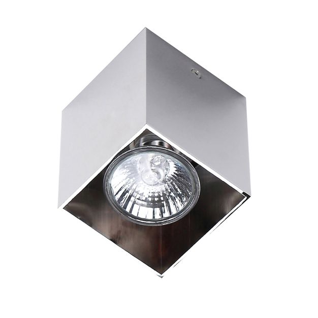 Maxlight Pet Square - plafonnier - 7 x 7 x 9 cm - chrome