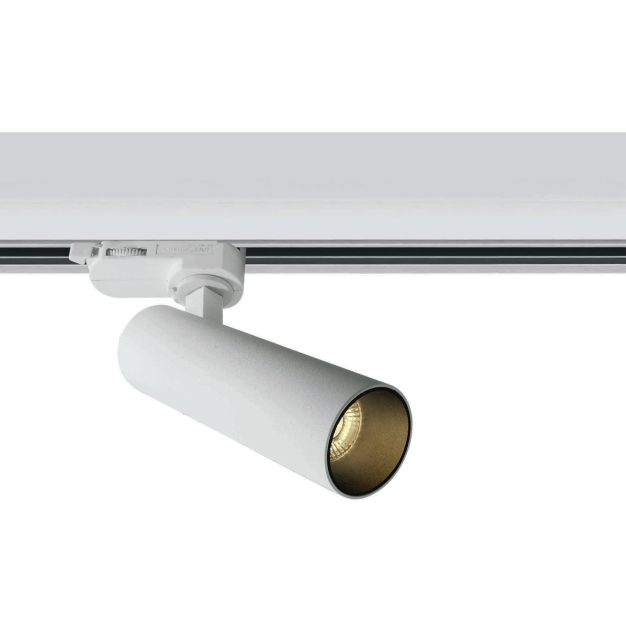 ONE Light COB Cylinder Range - spot sur rail - système de rail triphasé - Ø 4 x 13,5 cm - 8W LED dimmable incl. - blanc