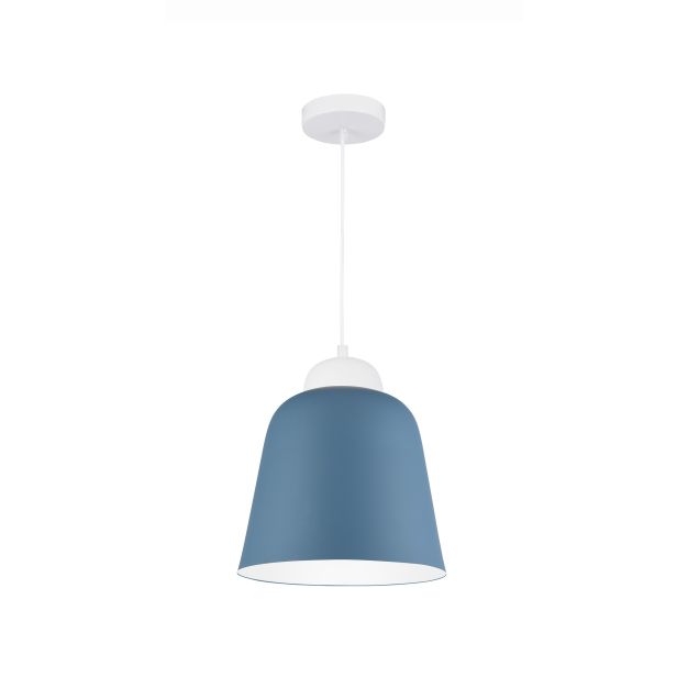 Nova Luce Victoria - lampe suspendue - Ø 29 x 120 cm - bleu et blanc