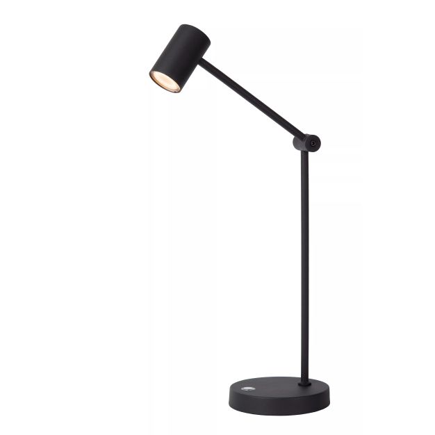 Lucide Tipik - lampe de table rechargeable - 28,9 x 15 x 64 cm - gradateur à 3 niveaux - 3W LED incl - noir