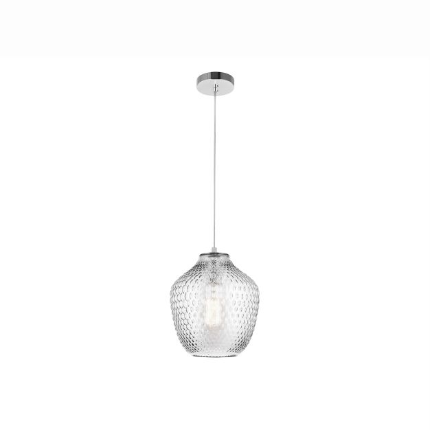 Nova Luce Vetro - lampe suspendue - Ø 23 x 130 cm - transparent