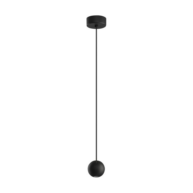 Nova Luce Nocci - lampe suspendue - Ø 5 x 158 cm - 4,5W LED incl. - noir