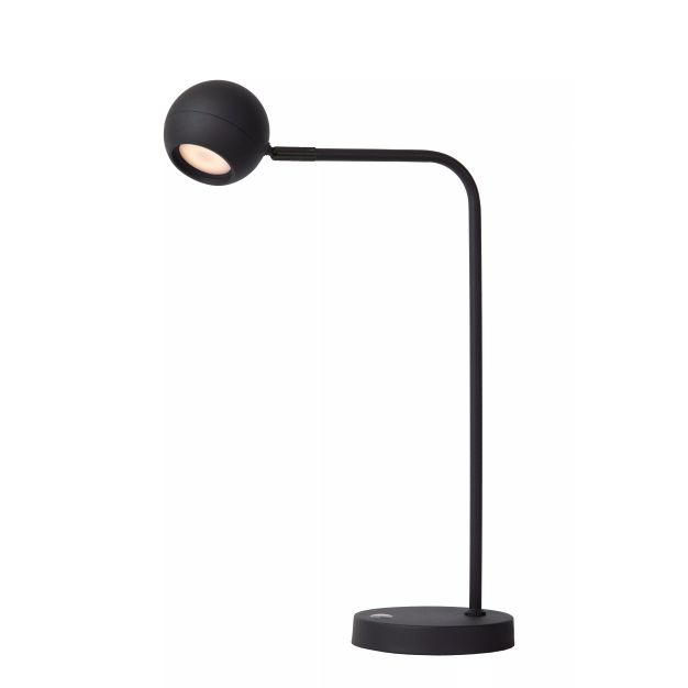 Lucide Comet - lampe de table rechargeable - 30,2 x 15 x 49,6 cm - 3 step dimmer - 3W dimmable LED incl - noir