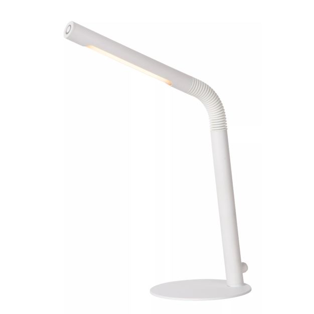 Lucide Gilly - lampe de bureau rechargeable - 29 x 15 x 49 cm- 3W LED dimmable incl - blanc