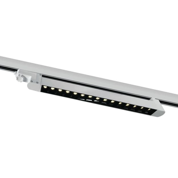 ONE Light Rail linéaire LED orientable - spot sur rail - système de rail triphasé - 48 x 3,3 x 4,5 cm - 15 x 1W LED incl. - blanc