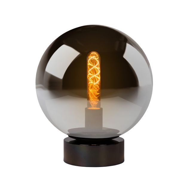 Lucide Jorit - lampe à poser - 30 cm - verre fumé