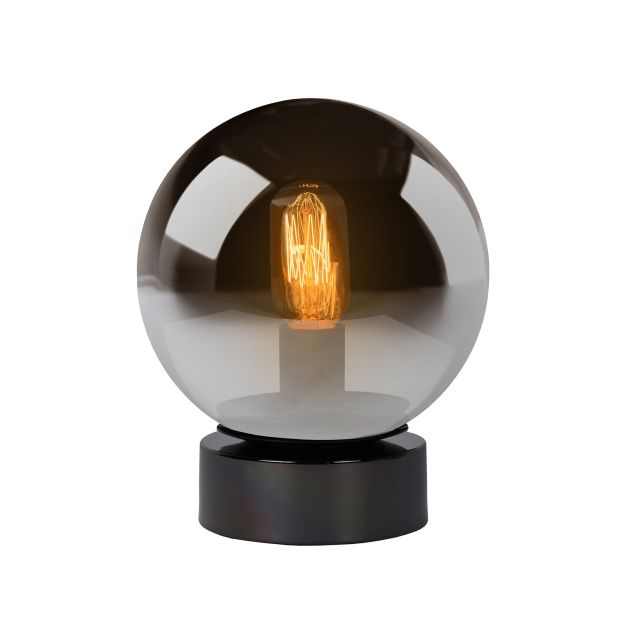 Lucide Jorit - lampe à poser - 24 cm - verre fumé