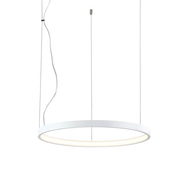 VK Lighting Circulus - lampe suspendue - Ø 52,7 x 200 cm - 24W LED dimmable incl - blanc