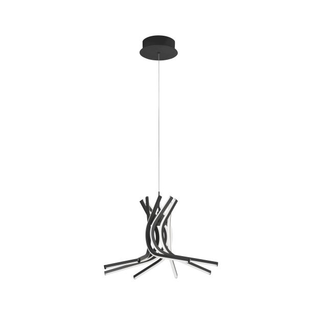 Nova Luce Norine - lampe suspendue - 50 x 150 cm - 50W dimmable LED incl - sand black