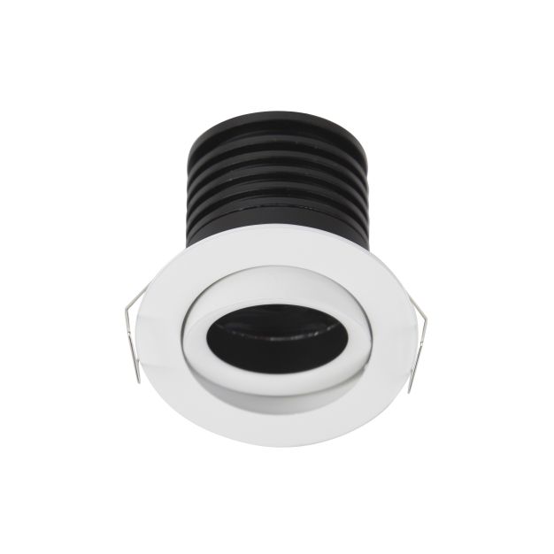 Nova Luce Tif - spot à encastrer - Ø 60 mm, Ø 52 mm à encastrer - 2W LED incl. - blanc sable