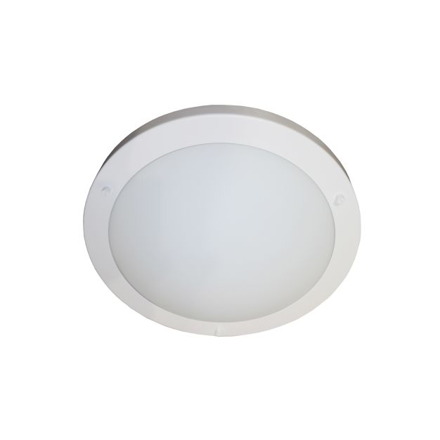 Artdelight Yuca - plafonnier de salle de bain - Ø 30 x 8 cm - 12W LED incl. - IP44 - blanc