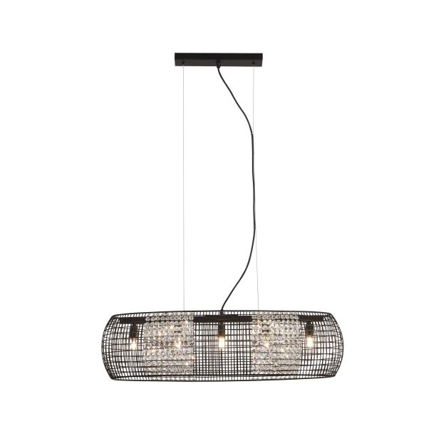 Searchlight Cage - lampe suspendue - 77 x 30 x 150 cm - noir mat